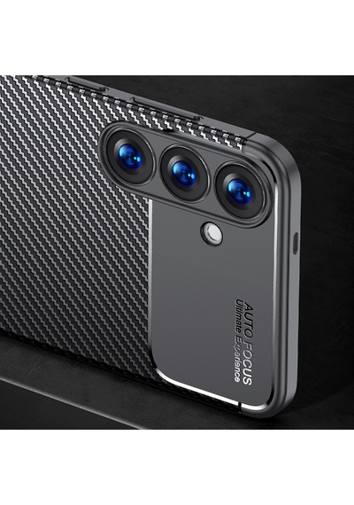 Samsung Galaxy S25 Plus Uyumlu Kılıf Karbon Tasarım Kamera Korumalı Silikon Telefon Kılıfı Kapak