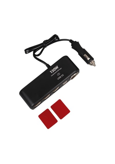 Olesson 1525 12-24v Çift Usb Lı 120w 80cm Kablolu 4 Lü Araç Çakmak Çoklayıcı