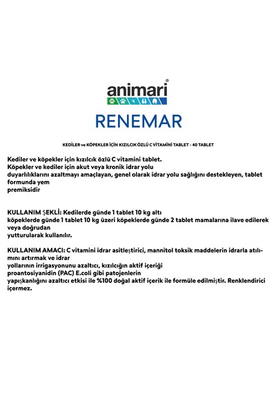 Animari Renamar Vitamin C Tablet With Cranberry 40 Tablet