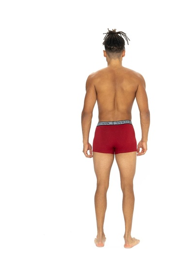 U.S. Polo Assn. U.s Polo Assn. 80540 Erkek Pamuklu 3'lü Boxer-bordo&siyah&antrasitmelanj Siyah