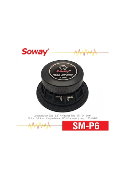 Soway P6 16 Cm Kurşun Göbek Profesyonel Midrange 300w 100rms 2adt