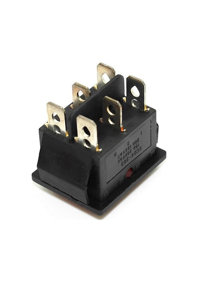 Kcd4 On-Off-On Üç Konumlu Işıklı Anahtar 6 Pin