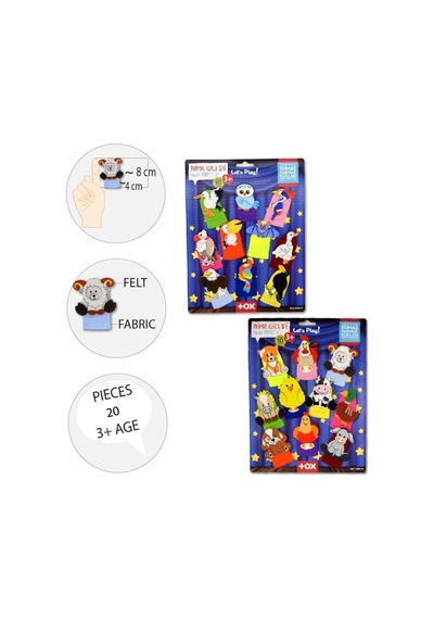 2 Set - 20 Parça Tox Çiftlik ve Uçan Hayvanlar Parmak Kukla T220