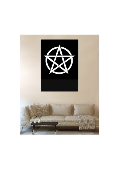 Pentagram 4 No Desenli Tasarım Duvar Halısı