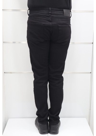 Denim Cartel Dmctekstil Erkek 966 Siyah Yüksek Bel Rahat Kesim Boru Paça Jean Pantolon
