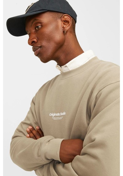 Jack & Jones Erkek Sweat 12241694 Yağ Yeşili Yağ Yeşili