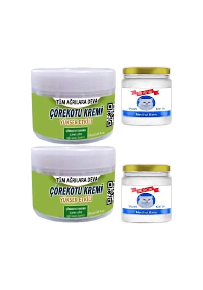 Çörek Otu Kremi 2x150 Ml Krem +snow Kitten 2x50 Ml Menthol Balm
