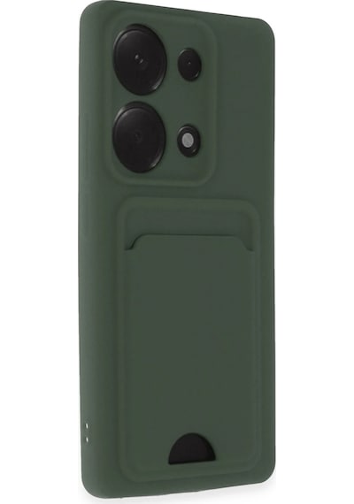 Newface - 476 - Xiaomi Redmi Note 13 Pro 4g Kılıf Kelvin Kartvizitli Silikon - - Csmo-tex - Koyu Yeşil