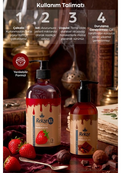 Lüks Vücut Bakım Seti: Doğal Çilek 250ml & Yoğun Çikolata 120ml . Spa Etkisi. - 810265973