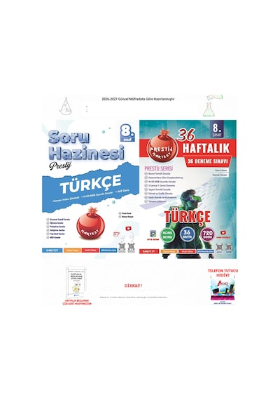 Nartest 8. Sınıf Türkçe Soru Ve Deneme 2 Kitap Seti