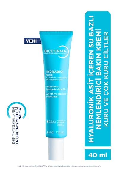 Bioderma Hydrabio Rich Kuru Ciltler İçin Hyaluronik Asit İçeren Su Bazlı Nemlendirici Bakım Kremi 40 Ml