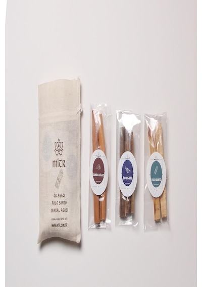 Sandal Palo Santo Ve Öd Ağacı Tütsü Paketi 60 Gr