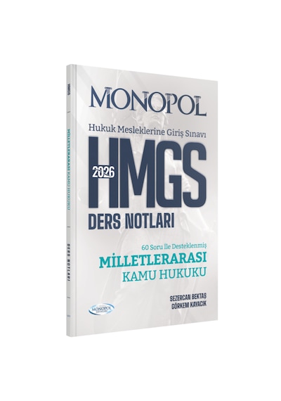 Hmgs Milletlerarası Kamu Hukuku Ders Notları Monopol Yayınları