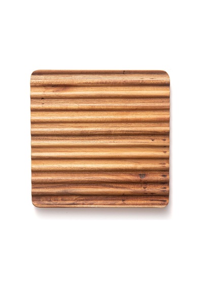 Sedona Trivet, 2'li Set Akasya Ahşap Sıcak Bulaşıklık Çok Renkli