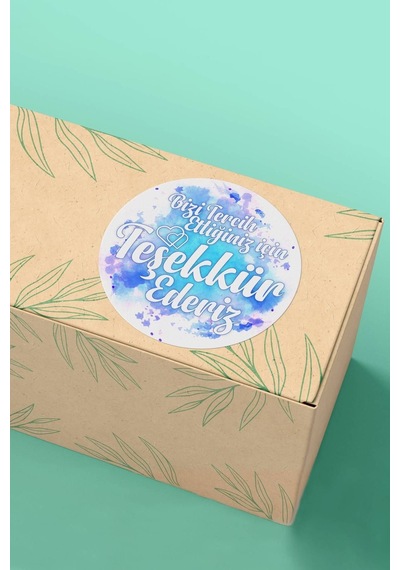 Teşekkür Ederiz Sticker 3x3cm St2371 Çok Renkli