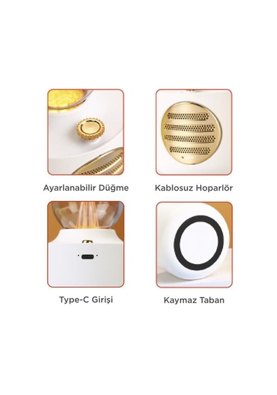 Torima D53 Nikel Vintage Gaz Lambası Taşınabilir Bluetooth Speaker
