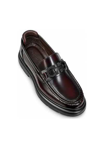 Komçero 4015 Hakiki Deri Kalın Taban Aksesuarlı Loafer Ayakkabı Bordo Açma Rugan Çok Renkli Komçero 4015 Hakiki Deri Kalın Taban Aksesuarlı Loafer Ayakkabı Bordo Açma Rugan Çok Renkli