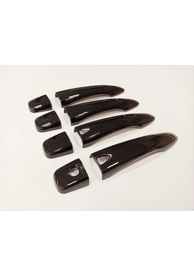 Autogp Nıssan Qashqaı 2014-2020 Kapı Kolu Kaplama - Pıano Black Smart Key