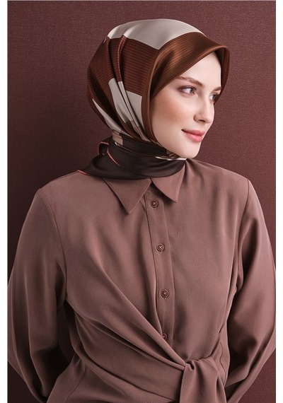 Armine Saf İpek Twill Eşarp 9610d 83 Petrol Yeşili