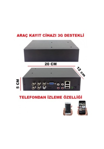 Mobi̇l Dvr 4 Kanal 3G Destekli̇ Hdmi