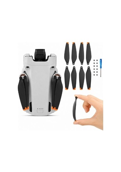 Djı Mini 3 Pro Uyumlu 6030f Yedek Pervane Seti Turuncu Kenar Kanat