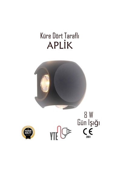 Küre Su Geçirmez Dört Taraflı 3200 Kelvin Dış/iç Mekan Dekoratif Gün Işığı