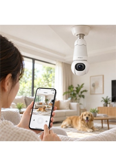 Imou Ipc-s6dp-3m0web Bulb Cam Renkli Gece Görüş İki Yönlü Konuşma Siren Wifi 3mp E27 Ampul Duy Tipi Kamera
