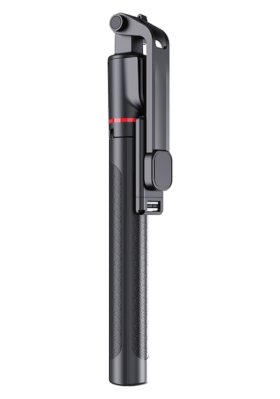 Wiwu Wi-se015 Canlı Yayın Dolgu Işıklı Teleskopik Tripod Ve Selfie Çubuğu Siyah