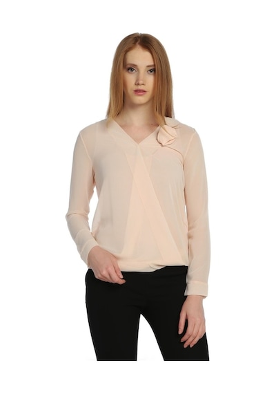 Bulalgiy Kadın Pudra Şifon Bluz - Bga335014