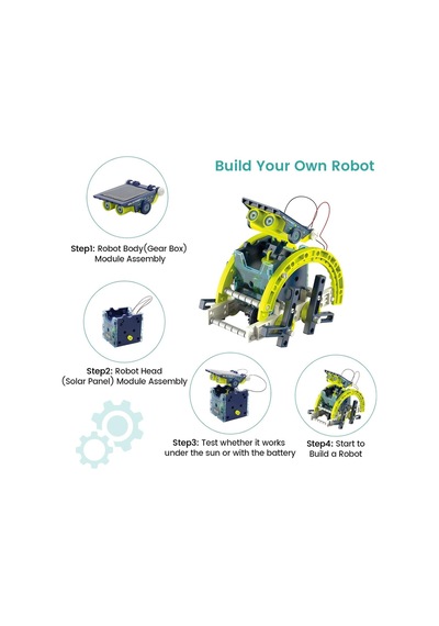 Acelife 12sı1 Arada Güneş Enerjili Robot Kiti, 8-12+ Yaş Çocuklar Için Dıy Yapı Oyuncağı, Stem Eğitim Seti Eğitici Oyuncaklar Standart Acelife 12sı1 Arada Güneş Enerjili Robot Kiti, 8-12+ Yaş Çocuklar Için Dıy Yapı Oyuncağı, Stem Eğitim Seti Eğitici Oyuncaklar Standart