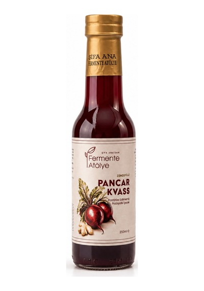 12 Adet Zencefilli Pancar Kvass 250ml. Cam Şişede
