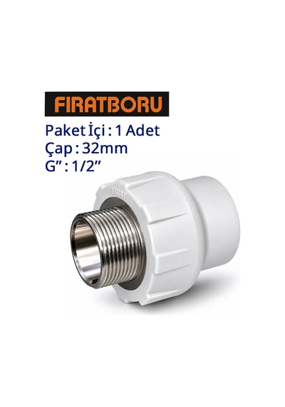 Fırat Dış Dişli Rakor, 32mm, 1/2'', 7b963032127