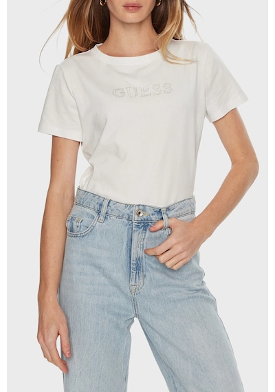 Guess Bayan T Shirt V3bı11 J1314 G011 Beyaz Beyaz