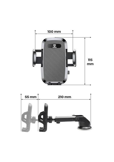 2 Modlu Klima + Torpido Araç Telefon Tutacağı Cam Havalandırma Vantuzlu Araba Telefon Tutucu Tt01 2 Mixed