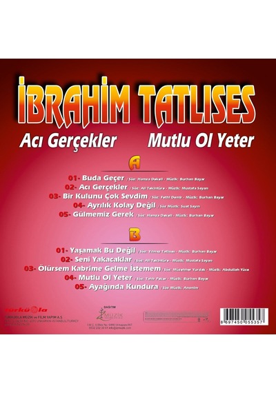 İbrahim Tatlıses Acı Gerçekler Lp Plak