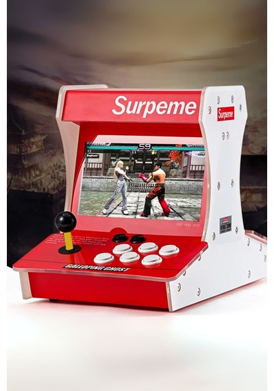 Supreme Çift Arcade Kol 10inç Çift Ekran 3000+ Oyunlu Retro Arcad