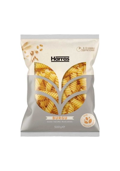 Burgu Makarna Durum Buğdayı İrmiği %12 Protein Değerli Sade Kesme 5 X 500 Gr 2.5 Kg