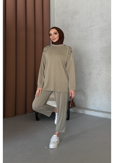 Riella Butik Bade Tesettür Takım Haki