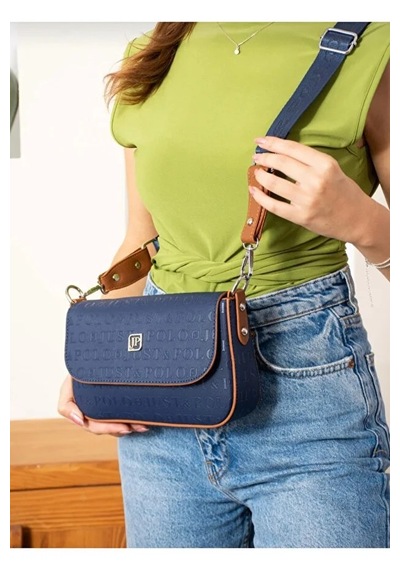 Just Polo Kadın Uzun Ayarlanabilir Askılı Şık El Ve Omuz Çantası Ebat : 23 X 14 Cm Shoulder Bag Lacivert