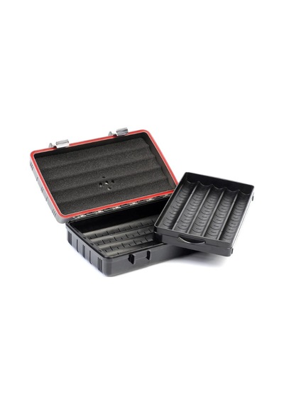 Conquistador Gunmetal Siyah 10 Kapasite Seyahat Humidor Puro Kutusu Cnq-009