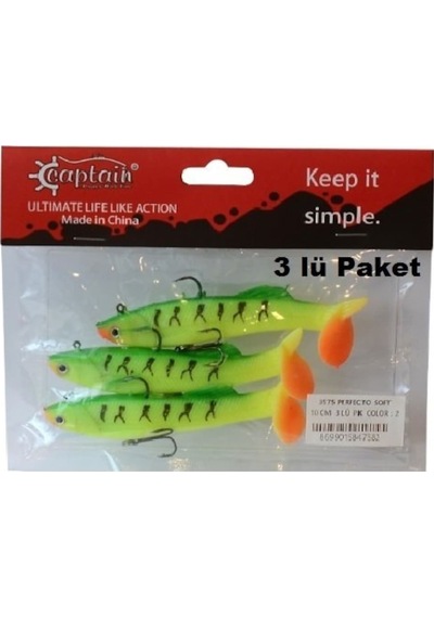 Captain 3575 Perfecto Soft 10Cm Silikon Yem Color:2