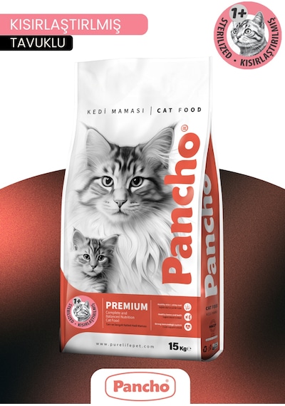 Pancho Kısır Tavuklu Yetişkin Kedi Maması 15 Kg