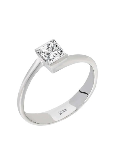 Sirius G Renk 0,25 Ct Prenses Kesim Pırlanta Yüzük 0823R0150