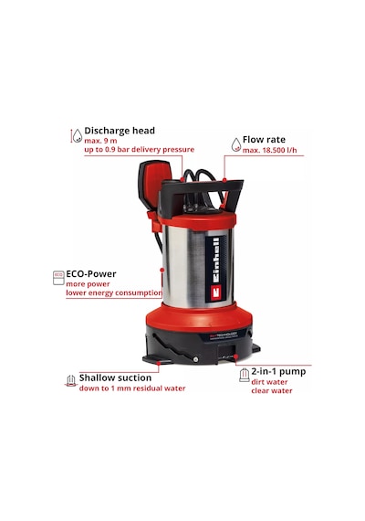 Einhell Flutset GE-DP 7535 N LL ECO -  Kirli su  - 4181515