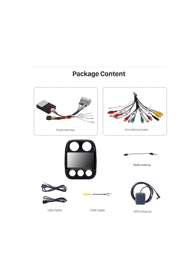 Jeep Compass 2010-2014 Multimedya Navigasyon Usb Kamera Carplayer