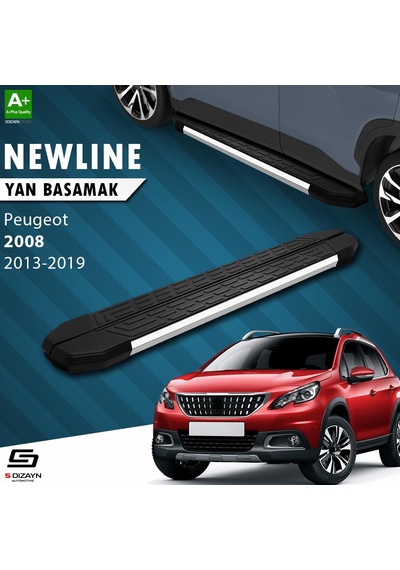 S-dizayn Peugeot 2008 Newline Krom Yan Basamak 173 Cm 2013-2019 A+ Kalite
