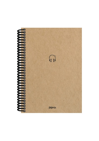 Papirüs Kraft Sert Kapak Defter 100yp 17x24cm Çizgili Standart