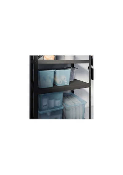 Ikea Rykta Kapaklı Kutu, Şeffaf Gri-mavi, 24x36x23 Cm/14.5 Lt Açık Mavi