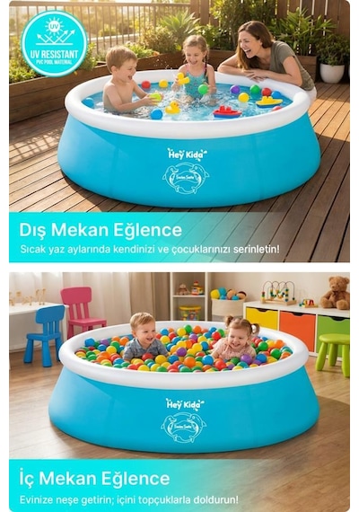 Heykida Swim Safe Hızlı Kurulum Havuzu 183x51cm Mavi