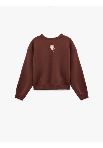 Koton Bisiklet Yaka Uzun Kollu Kedi Nakışlı Oversize Sweatshirt Kahverengi 6wal10494ık Kahve Koton Bisiklet Yaka Uzun Kollu Kedi Nakışlı Oversize Sweatshirt Kahverengi 6wal10494ık Kahve